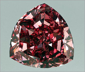 Red DiamondsRed is the rarest diamond color and the most expensive diamond color.  Red shades are thought to be due to changes to the electron structure during the diamond’s voyage to the surface.(Source)