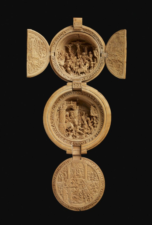 Prayer nuts are small spherical wooden objects that can be opened to reveal remarkably ornate relief carvings of biblical events. Prayer nuts were a luxury for pious and wealthy Northern Europeans during the 16th century. The objects are now rare and reside in a few museums around the world