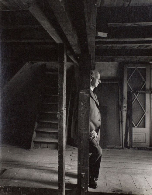 Otto Frank, Anne Frank&rsquo;s father and only surviving family member, revisiting the attic, May 3rd, 1960