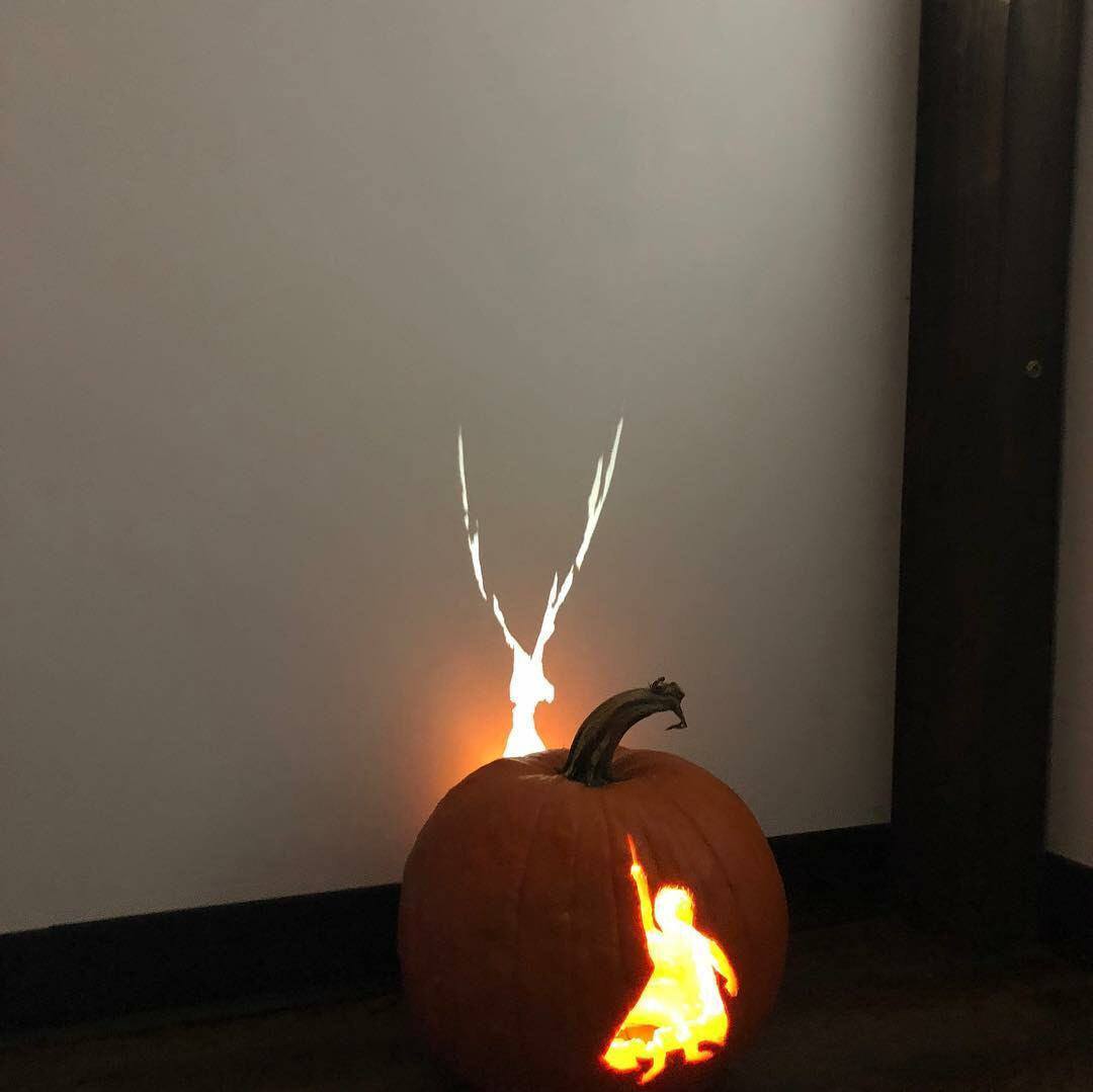 ?Expecto Pumptronus! A Harry Potter-themed jack o'lantern?.Source